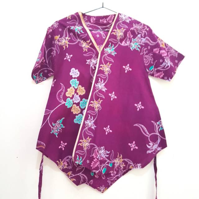 Preloved Blouse Batik Wanita warna Ungu