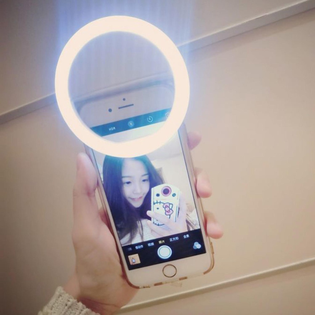 GROSIR_IJ -Selfie Spotlight LED Flash Lamp Phone Ring