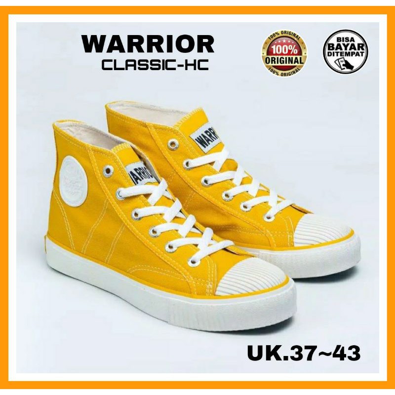 Sepatu Warrior/Warior Classic High HC Boot Kuning Putih Uk.37~4 Original Murah Terlaris