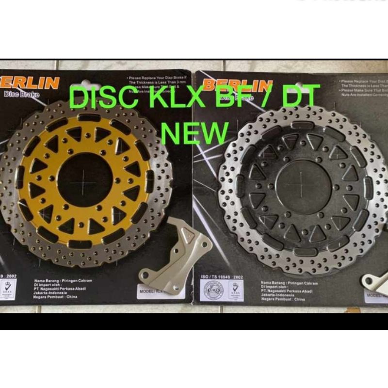 piringan cakram klx bf klx s dtracker new supermoto 320mm set breket pnp / disk depan klx sumo