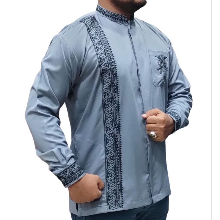 EXCLUSIVE KOKO BORDIR PINTU ACEH ORIGINAL TERMEWAH LENGAN PANJANG