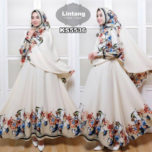 Gamis syar'i Lintang Motif Bunga