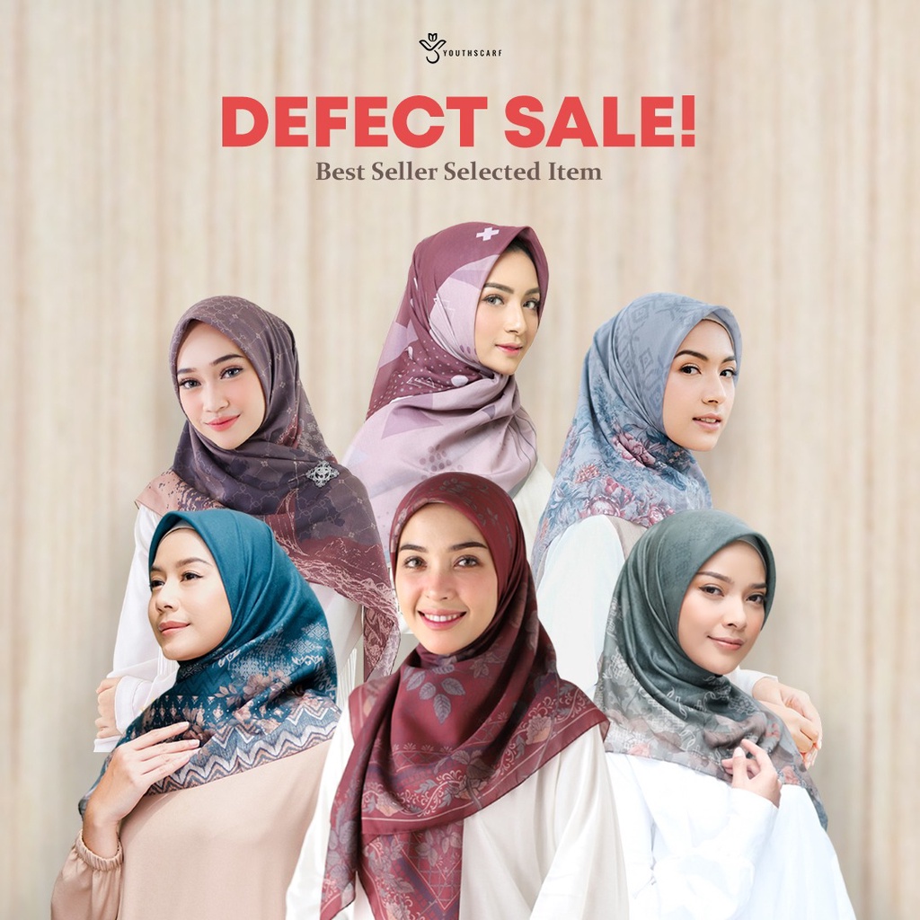 Youthfit I Voal Signature I Defect sales I Jilbab Motif untik outfit kerja simple sehari hari