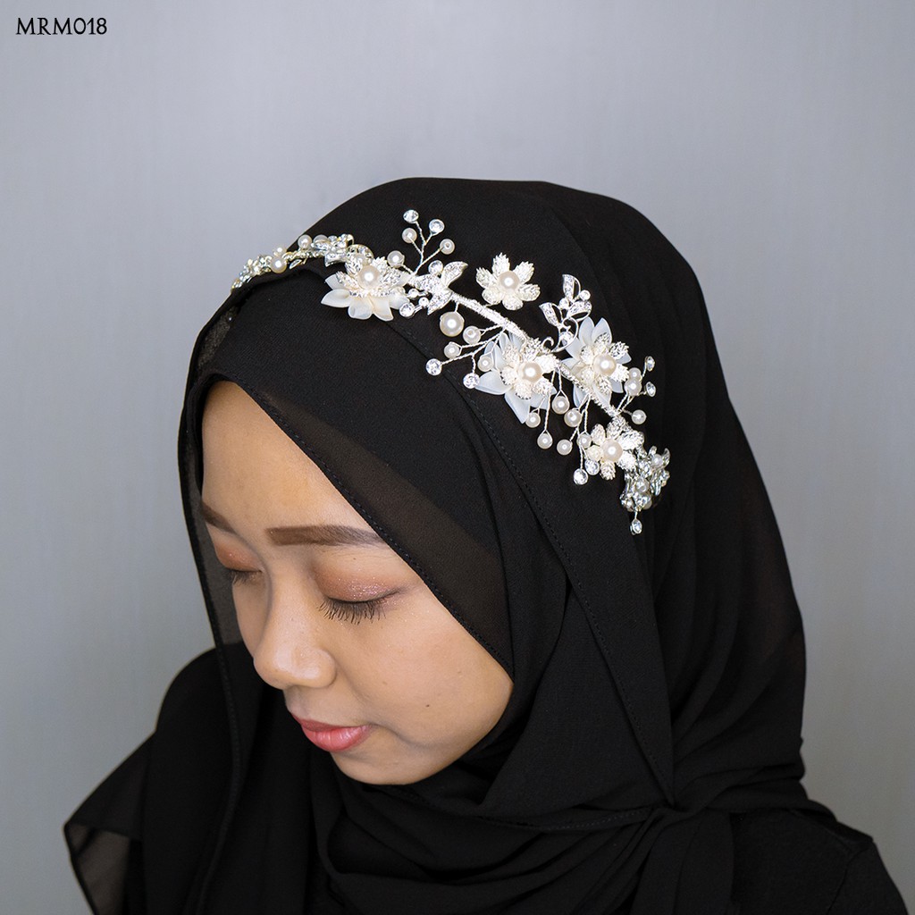 [ORDER SEKARANG] ACCESORIES PERNIKAHAN EXCLUSIVE TIARA HIJAB BRIDAL MRM018