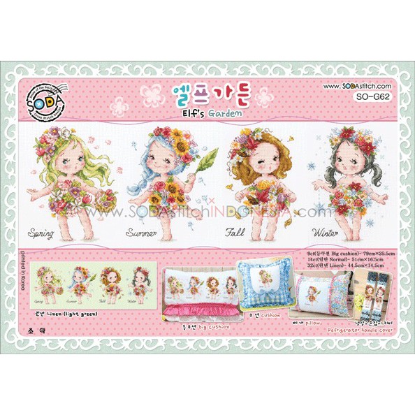 Paket DIY Craft Sulam Kristik Strimin Sodastitch SO-G62 - Elf's Garden Girl Peri