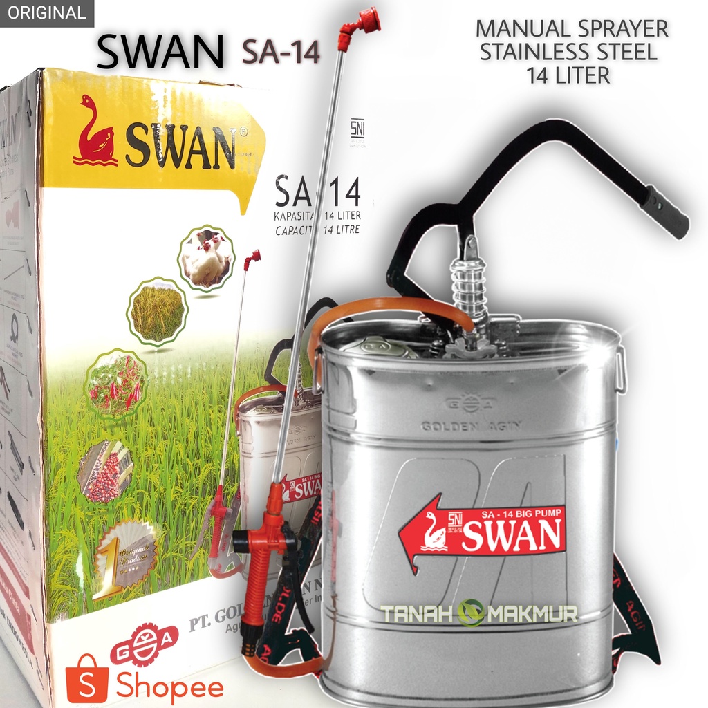 SWAN TANGKI Stainless Steel Sprayer 14 Liter SA14 SA-14 SA17 14 LITER 17 Liter TANGKI SPRAYER STAINL