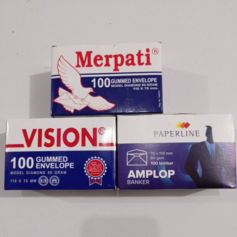 

Amplop hajatan ukuran 70x110 mm MERPATI / VISION/Paperline (1 pak isi 100)