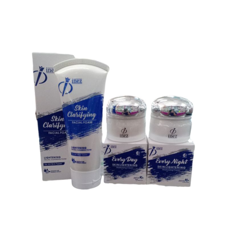 INEZ PAKET HEMAT PENCERAH ANTI FLEK HITAM DAN KERUTAN DI WAJAH