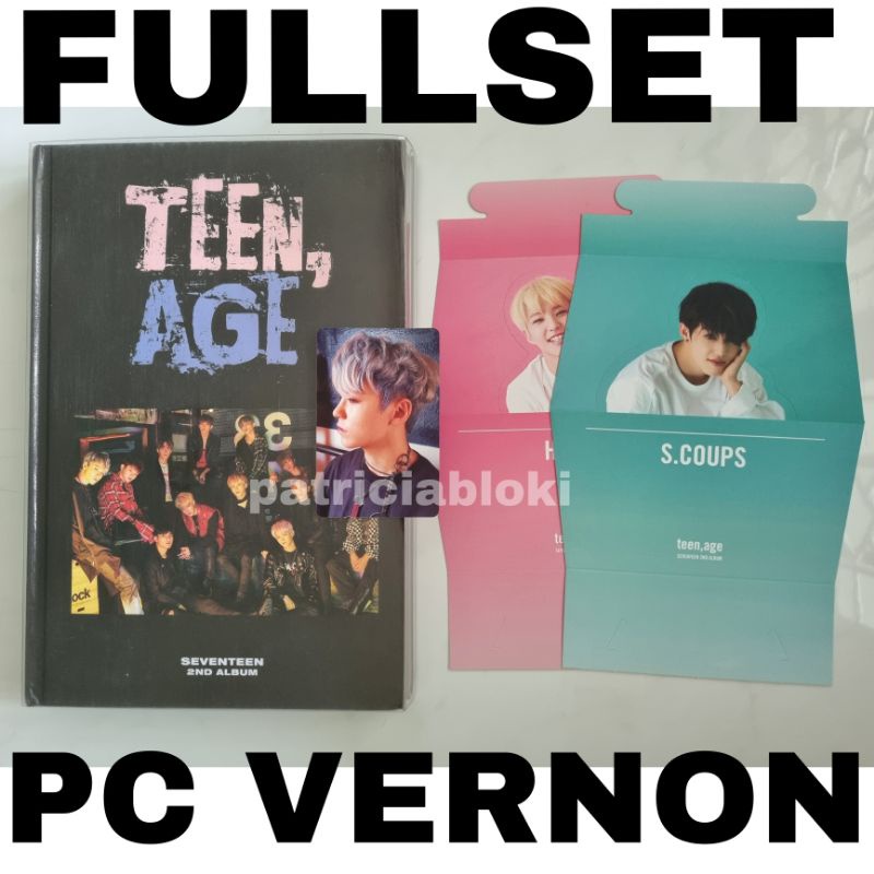 Fullset 2nd Album Seventeen Teen Age Rqs Black Rs Ver Photocard Vernon Pc Ta TeenAge Unsealed Prelov