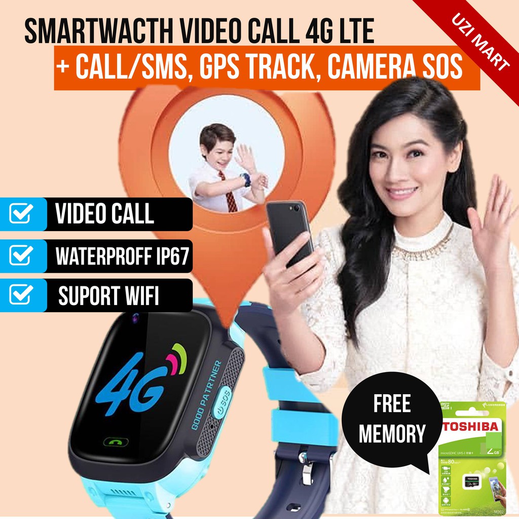 SMARTWACTH ANAK 4G VIDEO CALL, WIFI, WATERPROFF, GPS LIKE IMOO FREE MEMORYCARD