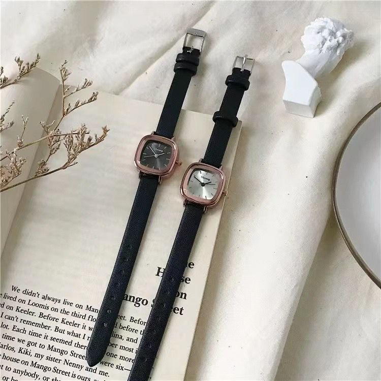 PA Jam Tangan Quartz Strap Rubber PU Analog Casual Gaya Retro Wanita Segi Belimbing Watch Korean Fashion Balok RM050