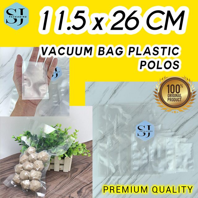 11,5x26 cm - Premium Vacuum Bag Plastic Plastik Sealer Polos Packaging