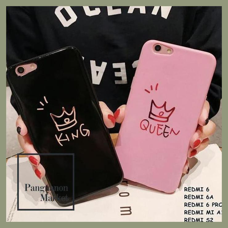 For Xiaomi Redmi 6, 6A, 6 Pro, Mi A1, S2 - Couple Crown Case Casing