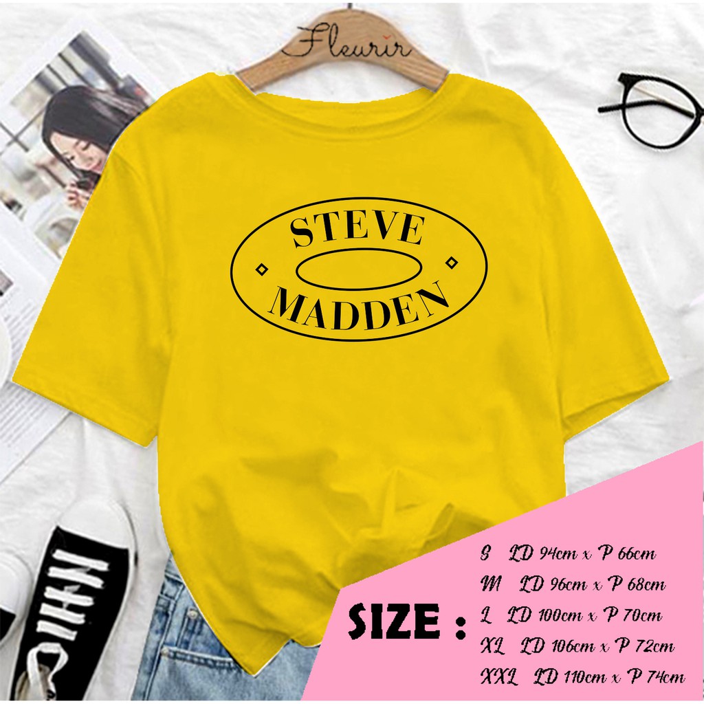 FLEURIR - KAOS STEVE MADEN OVERSIZE KATUN KAOS WANITA DEWASA TUMBLR TEE UNISEX JUMBO TSHIRT