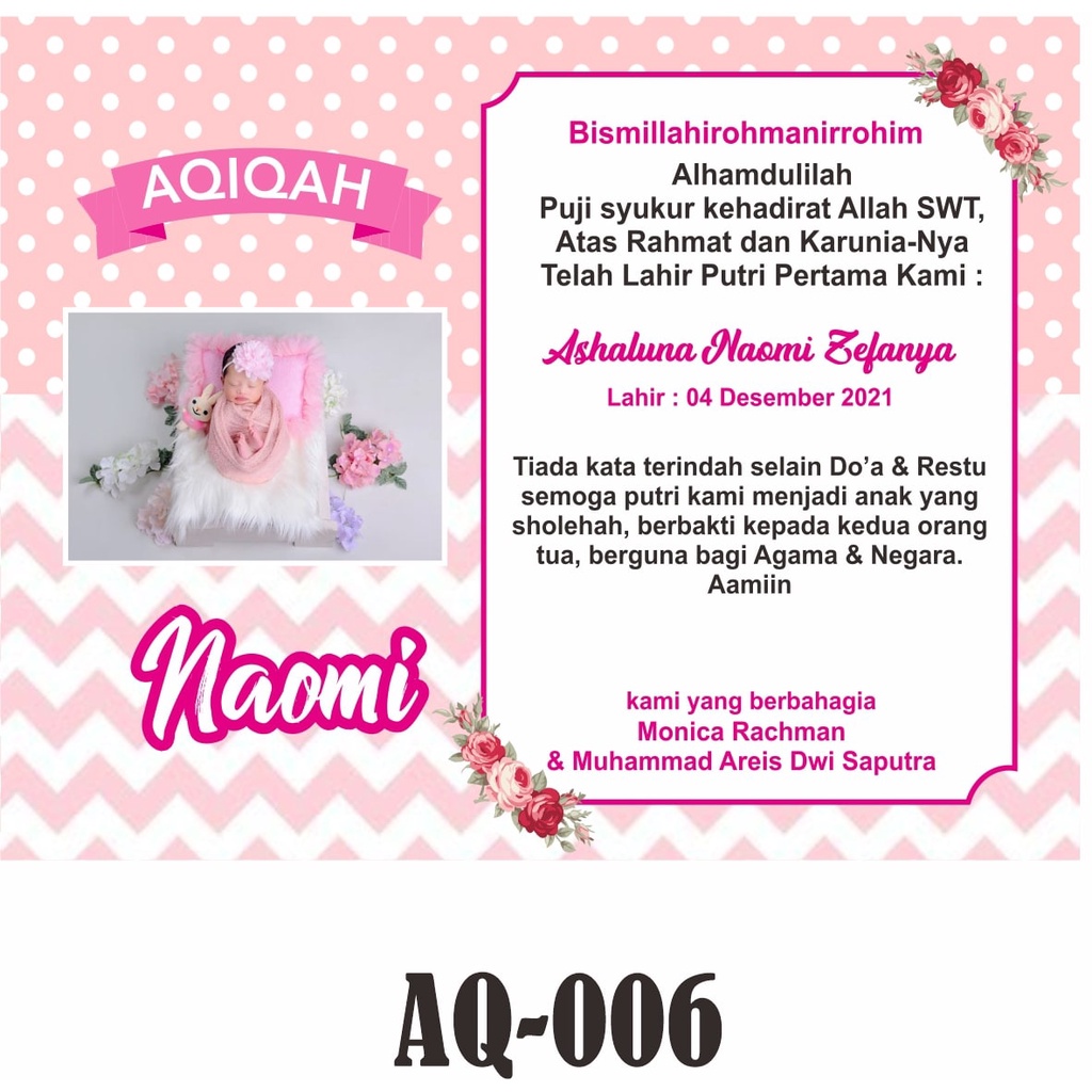 KARTU / STIKER AQIQAH