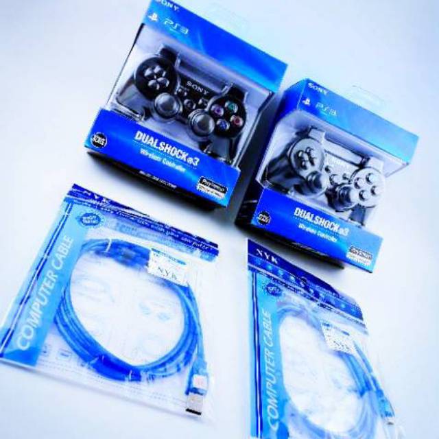 STIK PS3 OP - STIK PS3 ORI PABRIK 2 PCS 2 USB NYK - JOYSTICK PS PLUS KABEL