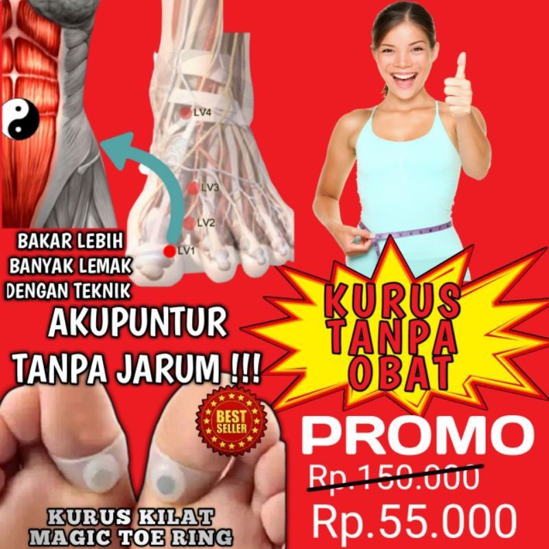 Cincin Ring Jari Pelangsing Obat Diet Herbal Penurun Berat Badan Korset Pembakar Lemak Slimming Tea