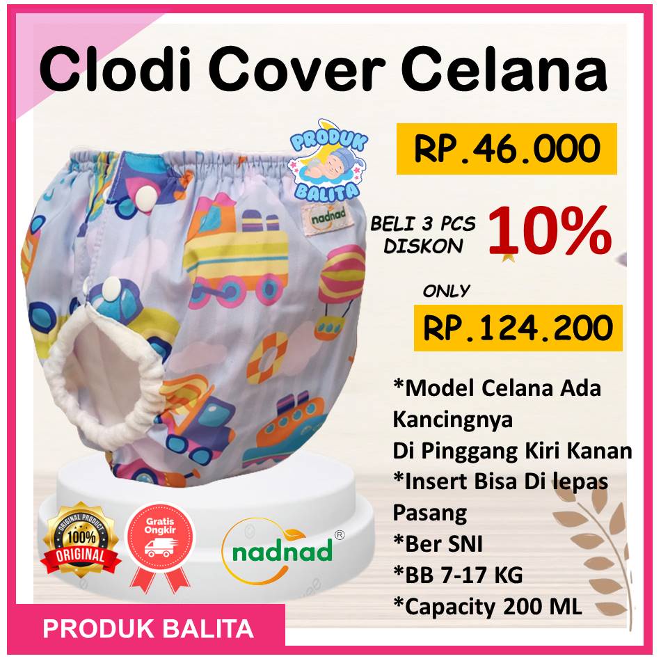 Promo Paket Hemat Clodi Cover Nadnad By Sakina Model  Perekat Celana Termurah