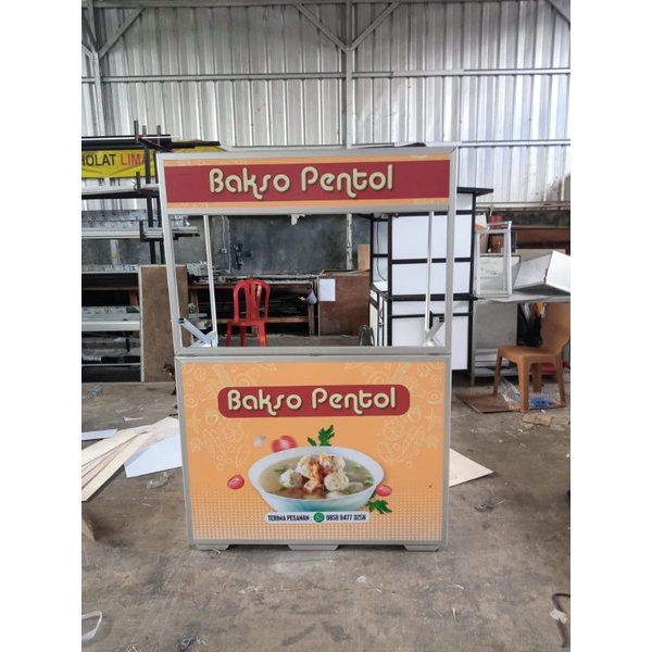 Booth portable untuk usaha bakso sapi