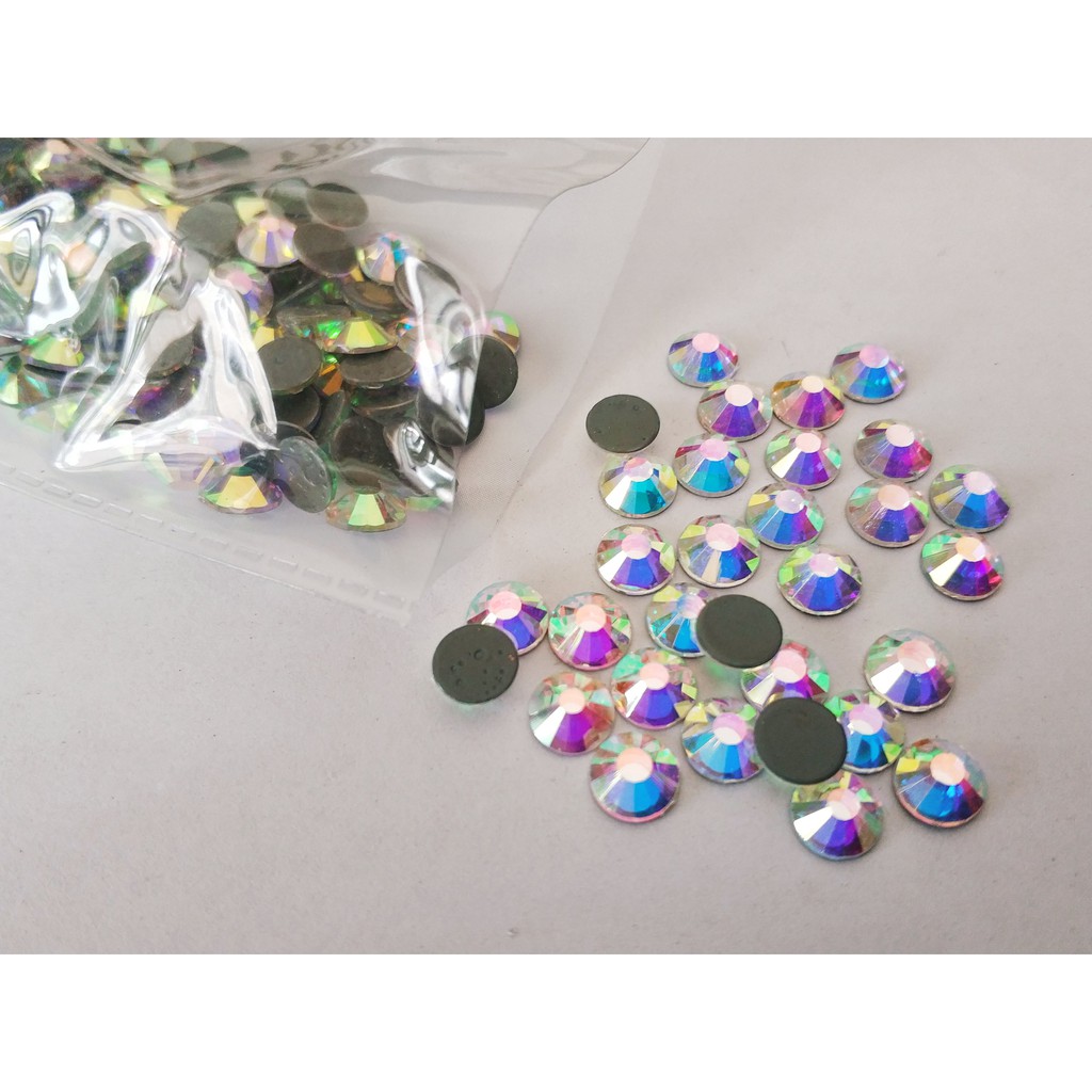 Hotfix / Rhinestone Kw1 Swarovski ss8, Putih, Putih AB 20 gross