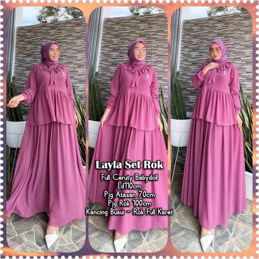 LAYLA SET ROK POLOS KANCING BUSUI