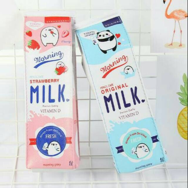 

Kotak pensil bentuk kotak susu / milk goodie bag tempat alat tulis murah berkualitas