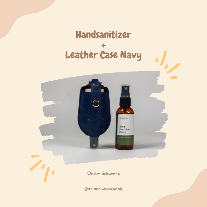 Hand Sanitizer with Leather Case | Hand Antiseptik | Amarome