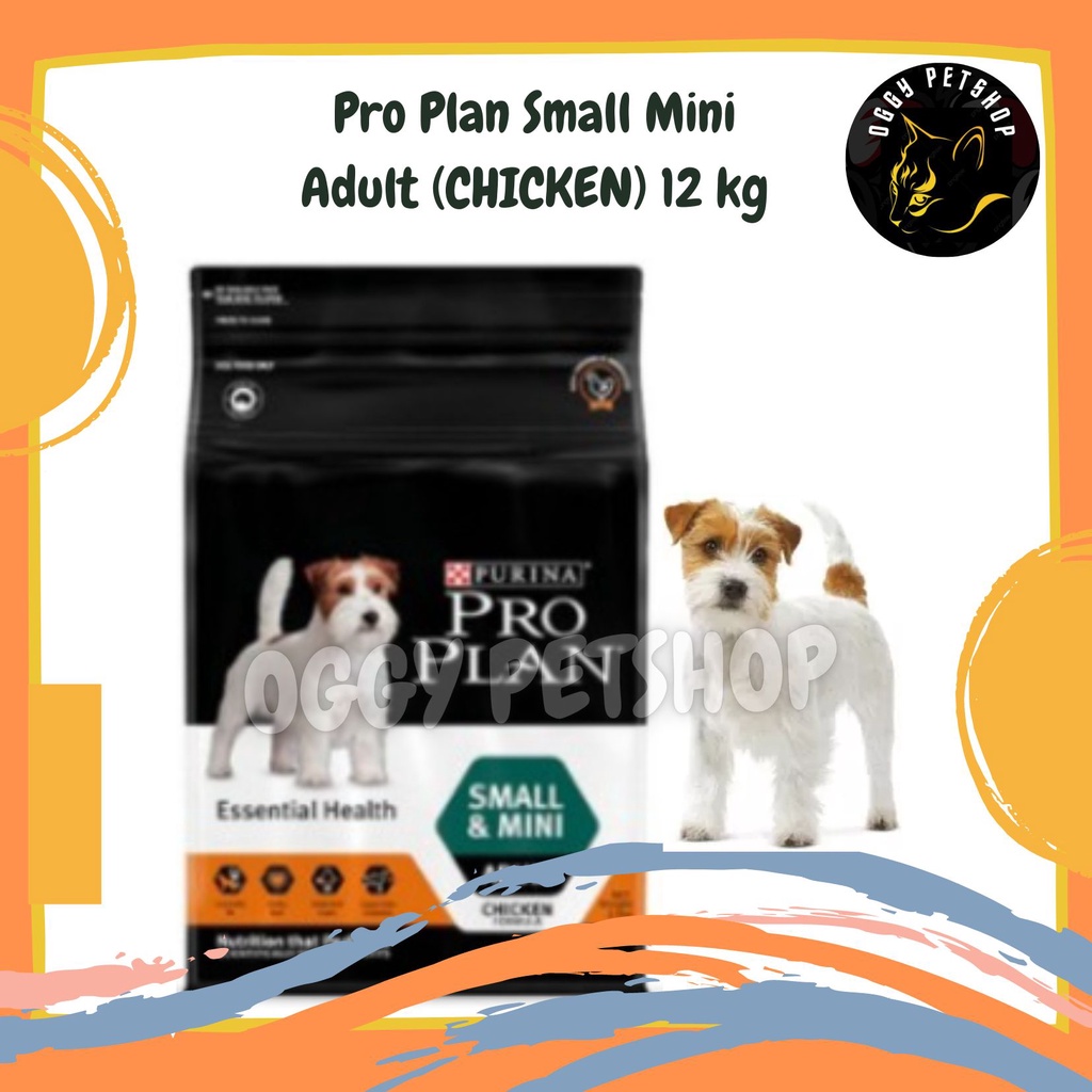 Makanan anjing Pro Plan Small Mini Adult (CHICKEN) 12 kg DRYFOOD