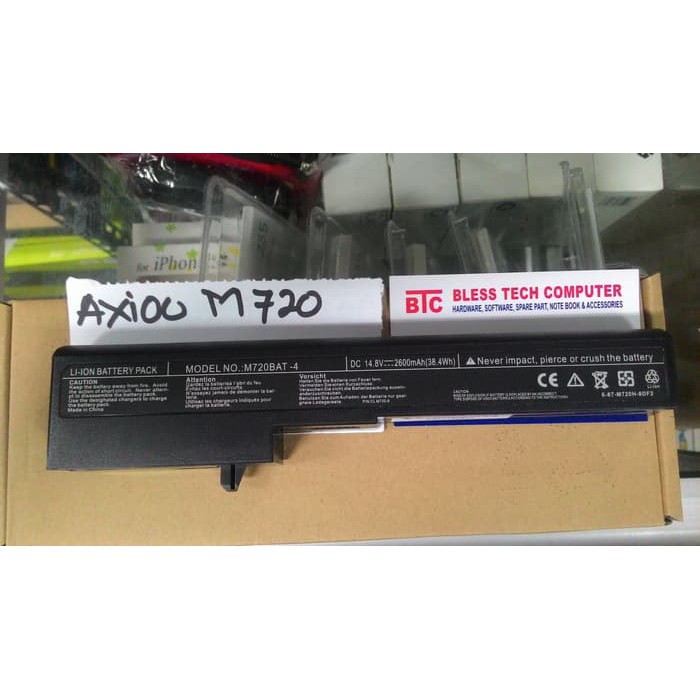 b Original Baterai Laptop Axioo NEON MNC MLC / M720,m72x,m73x