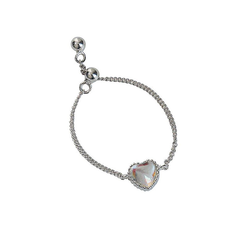 Cincin Jari Telunjuk Adjustable Dengan Liontin Batu Bulan Warna Gradasi Untuk Wanita