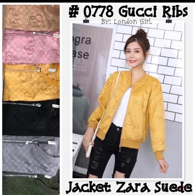 Jaket suede Gucci