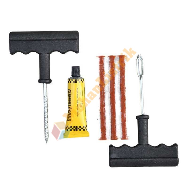 Tyre Repair Kit Set /Alat Tambal Ban Mobil Motor Tubeless Bocor Kempes