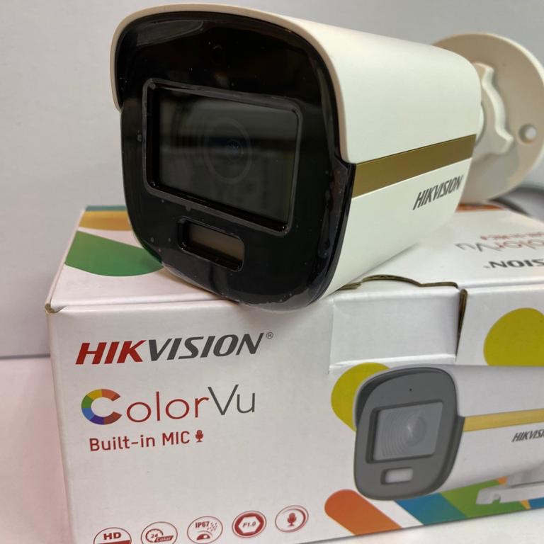 Cctv outdoor Hikvision Colorvu audio 2mp audio DS-2CE 10 DF3T-PFS