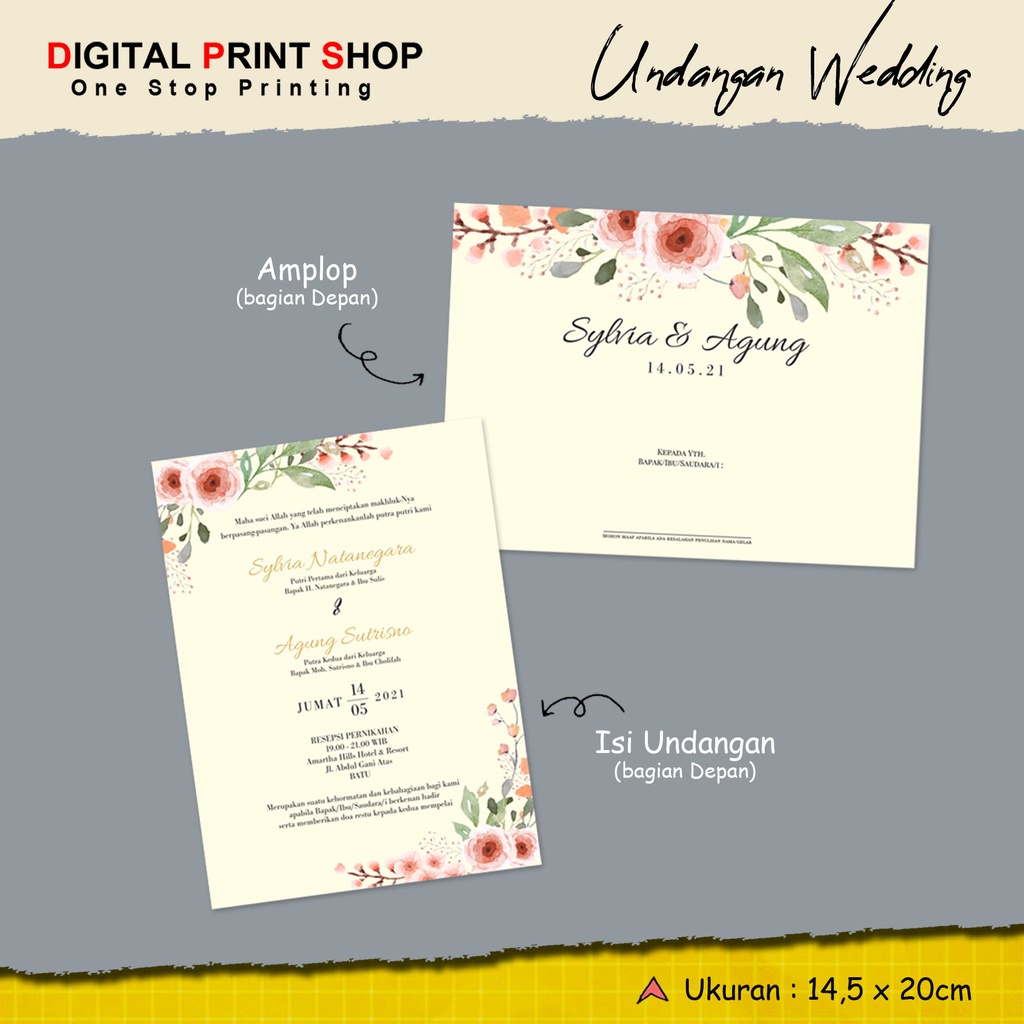 

Undangan Wedding Amplop + Single Softcover