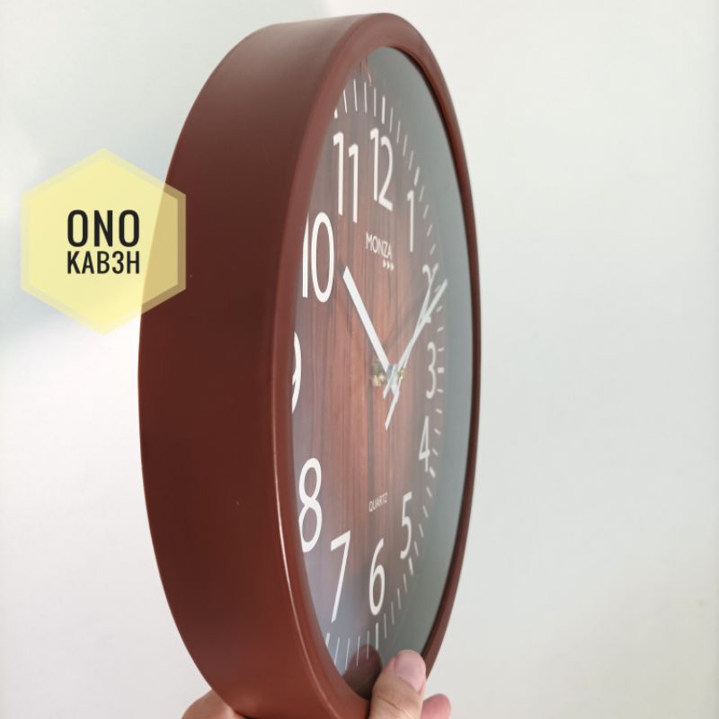 Jam Dinding Tembok Besar Motif Kayu Unik Jam Estetik Diameter 30cm M5MK-4