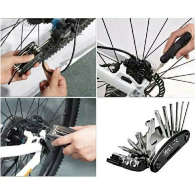 Obeng Kunci L Set 16 in 1 / Kunci Sepeda Motor Lengkap / Alat Reparasi Sepeda Serbaguna Multifungsi-7