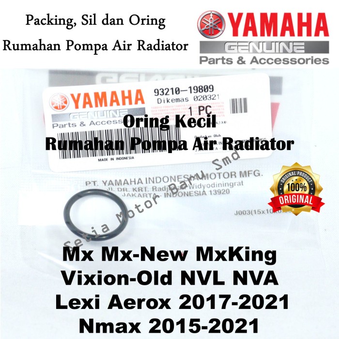 Oring Kecil Rumah Pompa Air Radiator Motor Yamaha Mx Vixion Lexi Nmax Asli Parts Original
