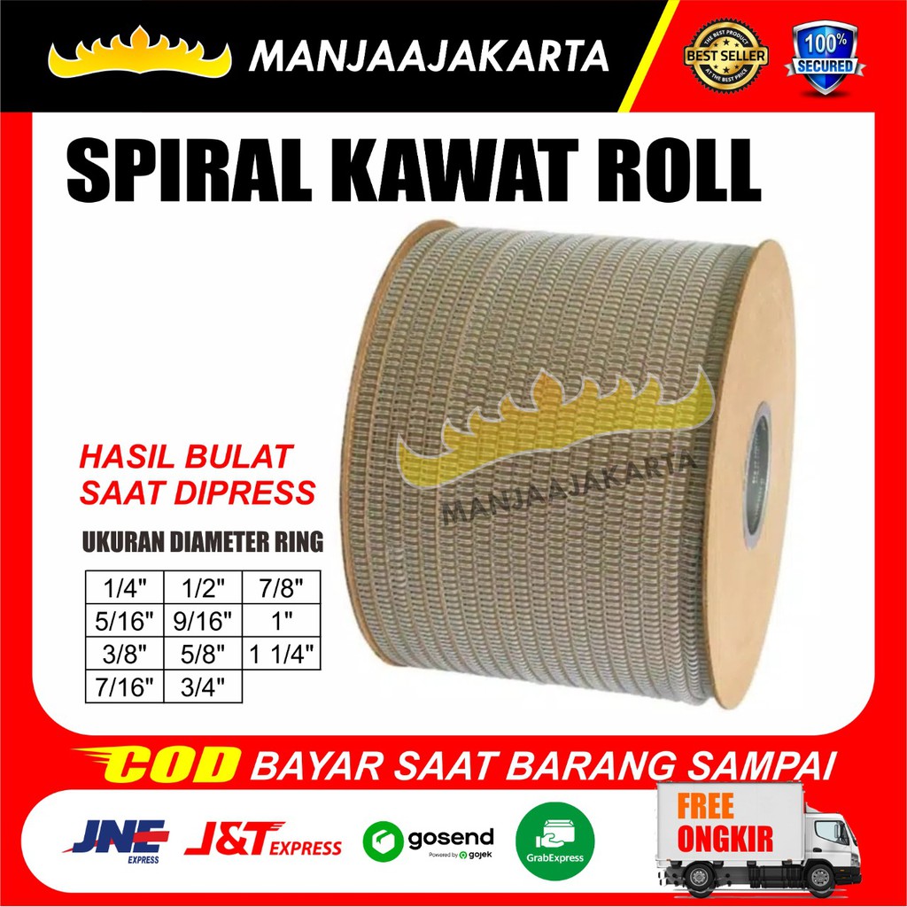 

SPIRAL KAWAT ROLL 3/8 PUTIH RADIANCE RING KAWAT NOMOR 6 JILID SPIRAL KAWAT SPOOL SPIRAL KAWAT ROLL RING BINDER SPIRAL BUKU JILID KALENDER DUDUK RING SPIRAL RADIANCE