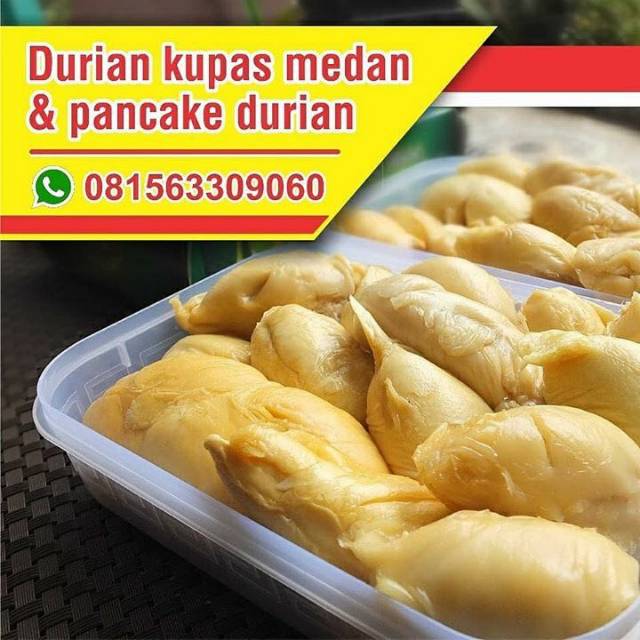 

Durian kupas medan asli 900gr n pancake durian medan di cirebon