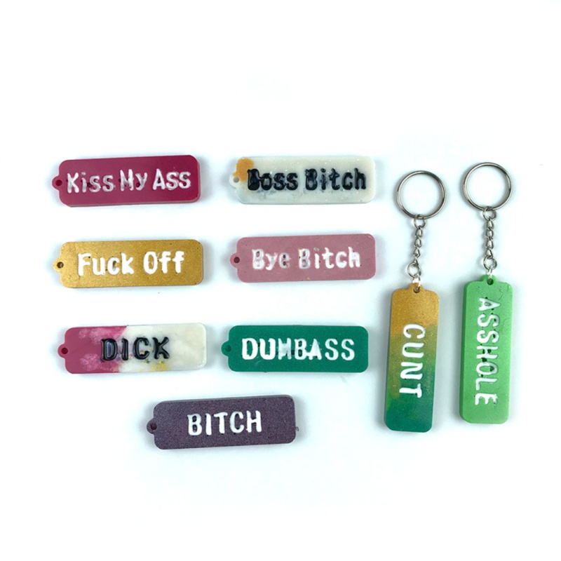 SIY  Shiny English Alphabet Keychain Mould Silicone Epoxy Resin Molds DIY Pendant Jewellery Making Keychain Decoration