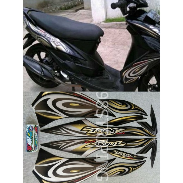 Jual STRIPING MIO SOUL GOLD TAHUN 2008 STIKER LIS STANDAR ORI YAMAHA