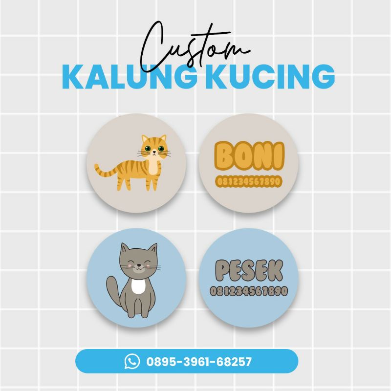 Kalung Kucing nama/custom kalung kucing