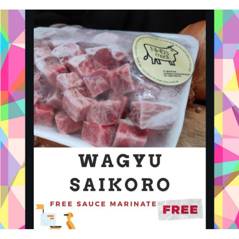 

Wagyu Meltique Saikoro Beef/ daging sapi / daging kotak/cube