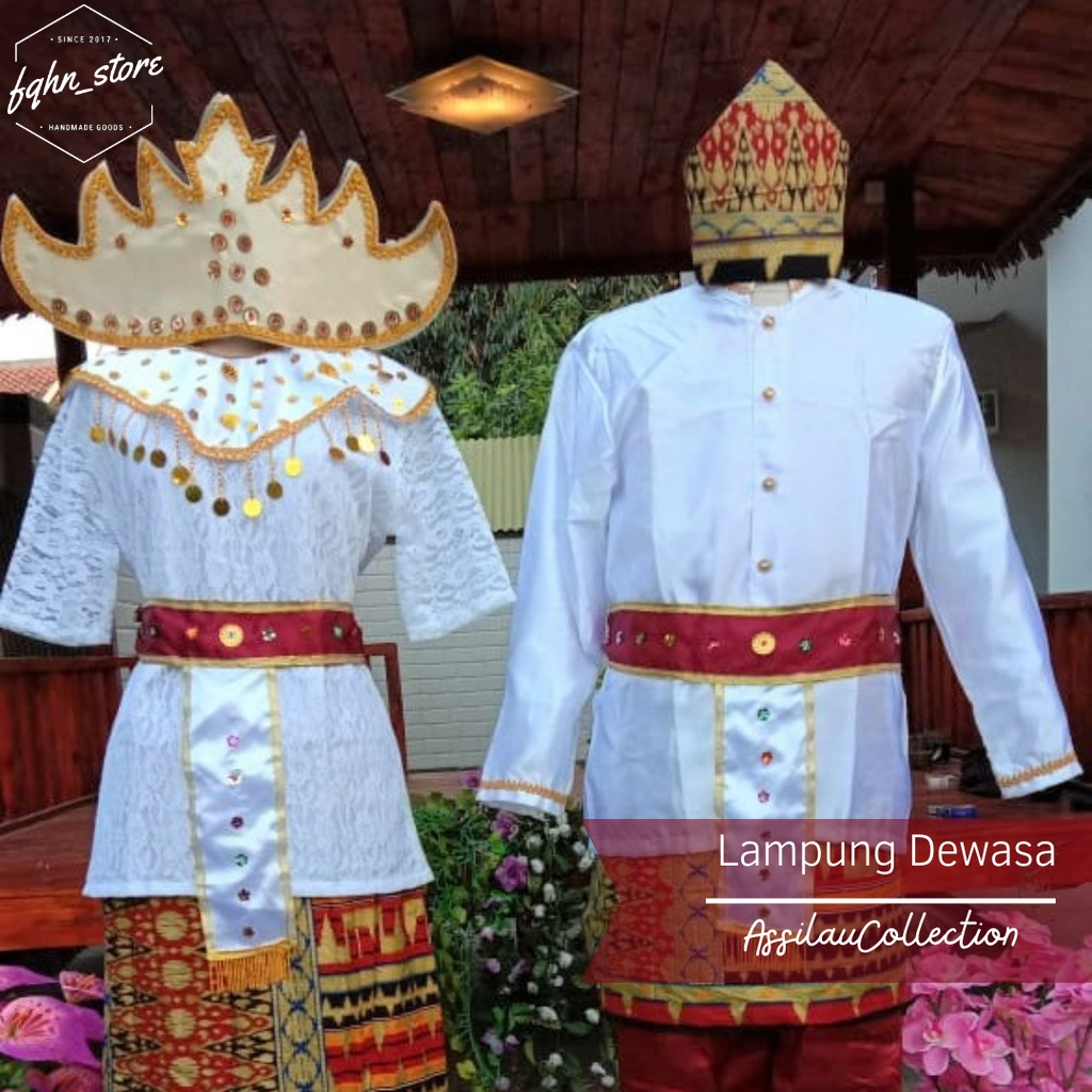 Baju adat Lampung dewasa satuan (Laki/Cewek)