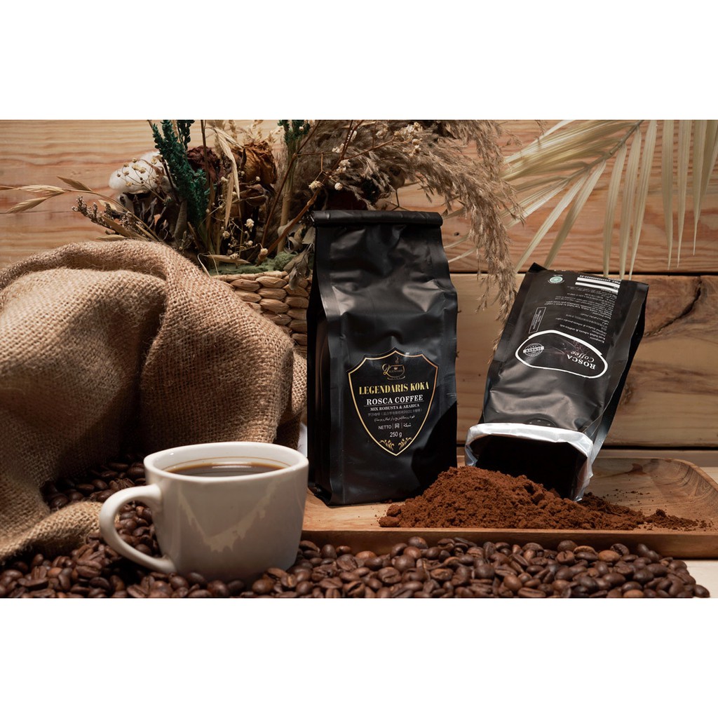 

Legendaris Koka ROSCA COFFEE (Bend antara Robusta - Arabica) 250 gram