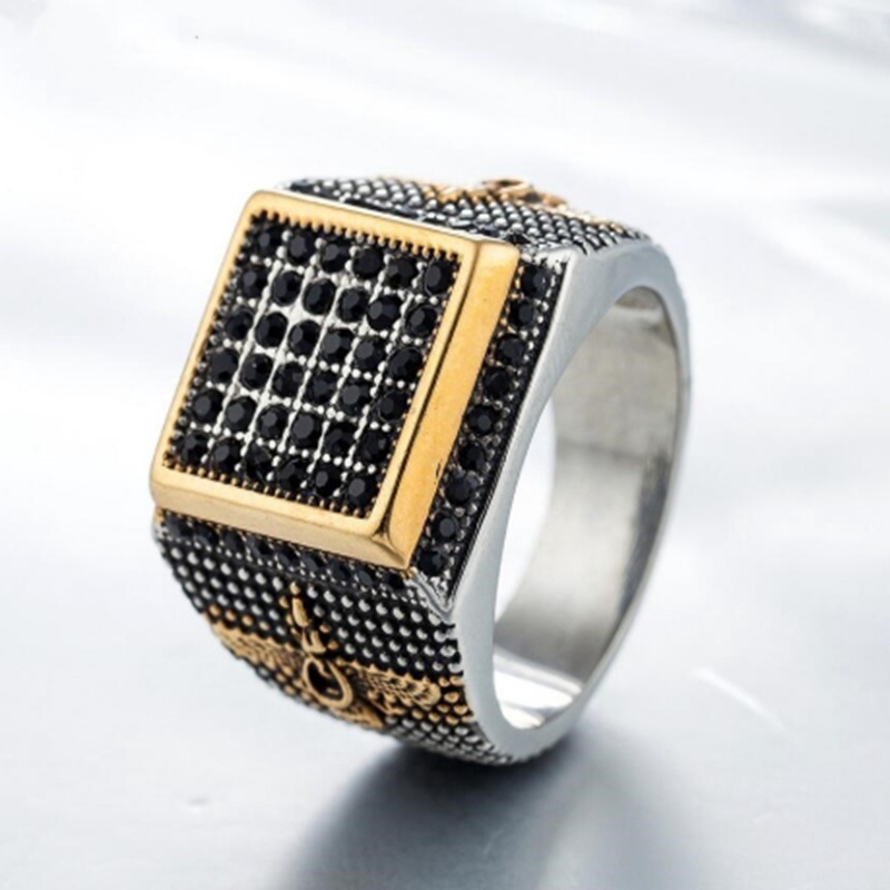 Cincin Vintage Bahan Titanium Steel untuk Pria