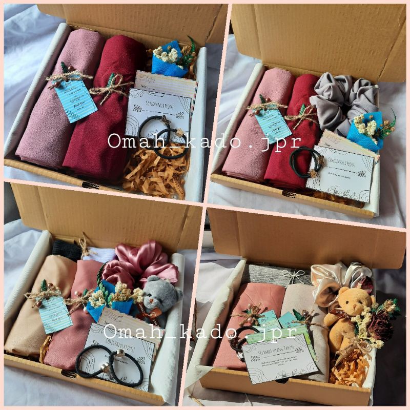 

Hampers Hijab/Souvenir/ Giftbox/ Kado Nikahan Kado Wisuda Kado Ulang Tahun