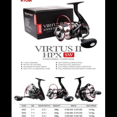 Reel Ryobi Virtus II SW 6000 HP Power Handle