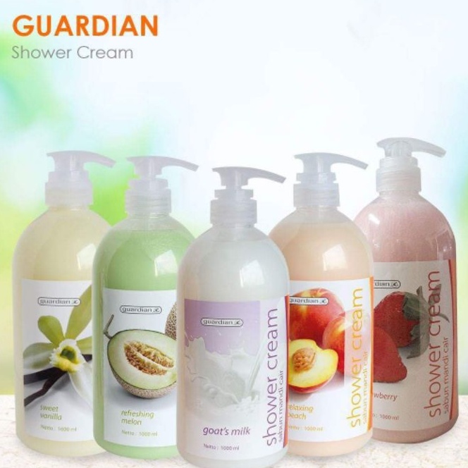 Guardian Shower Cream 1 Liter strawberry goats milk melon vanilla peach