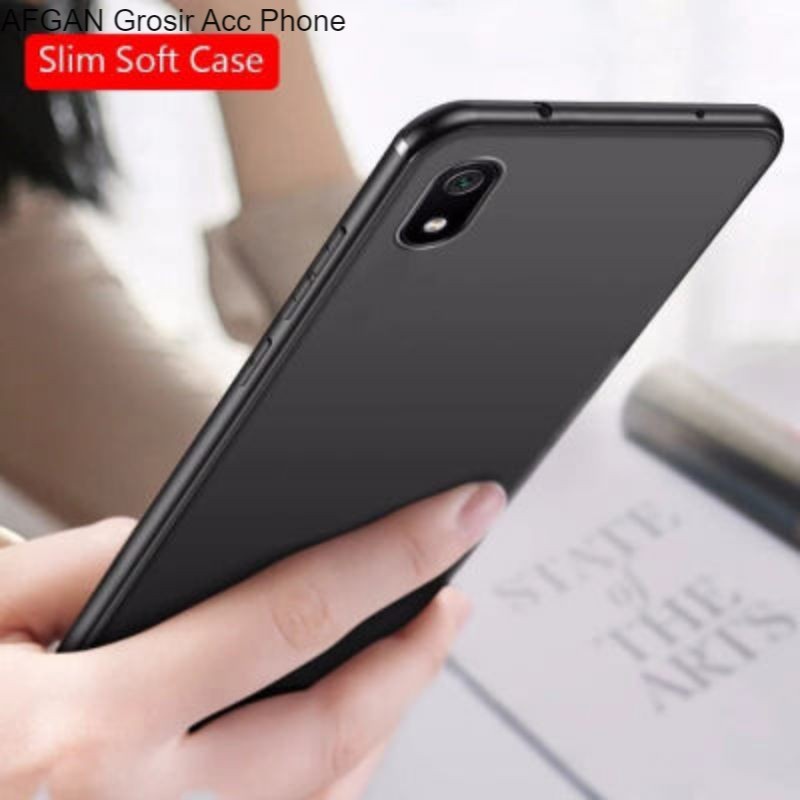 Soft Case Blackmatte Xiaomi Redmi 7A Casing Silikon Slim Black Matte Hitam Polos Xiaomi Redmi 7A Gro